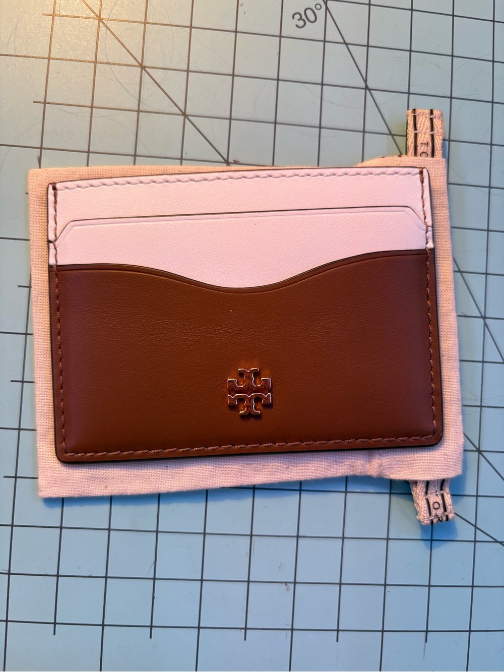 Tory Burch Emerson Soft Color-Block Slim Card Case Wallet